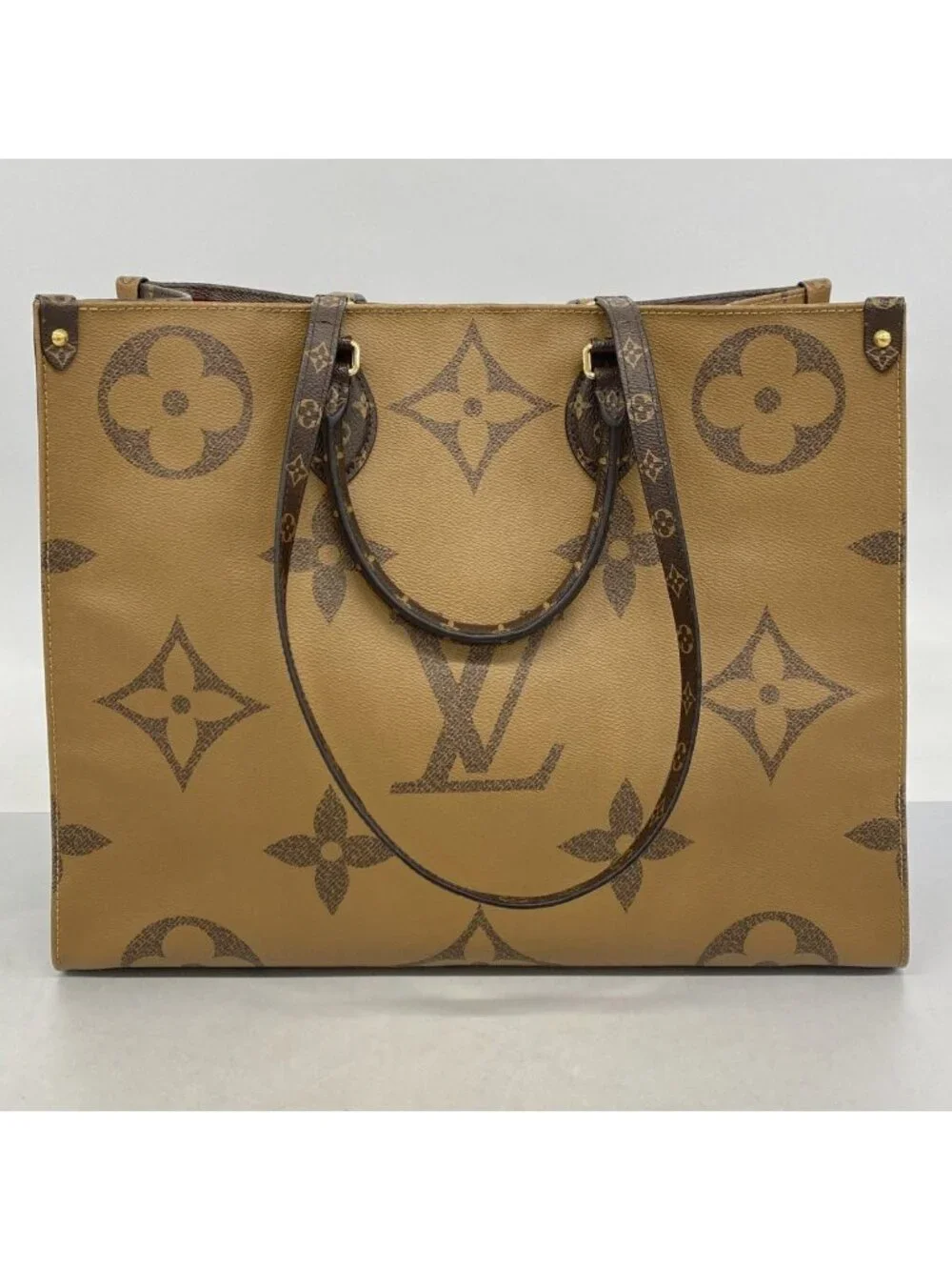 Louis Vuitton Tote Monogram Giant Reverse On The Go GM Brown 2-Way